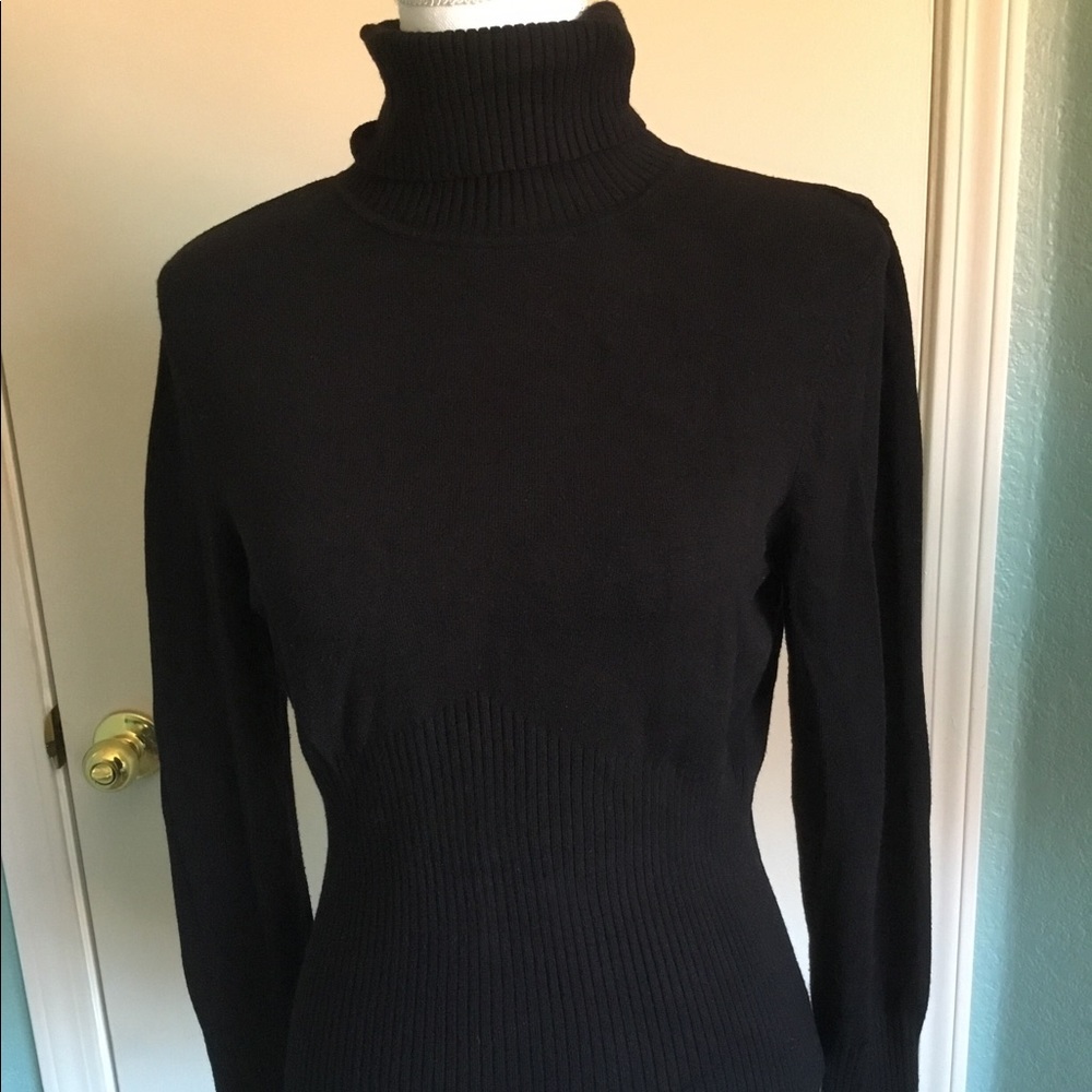 INC Turtleneck Black Sweater M
